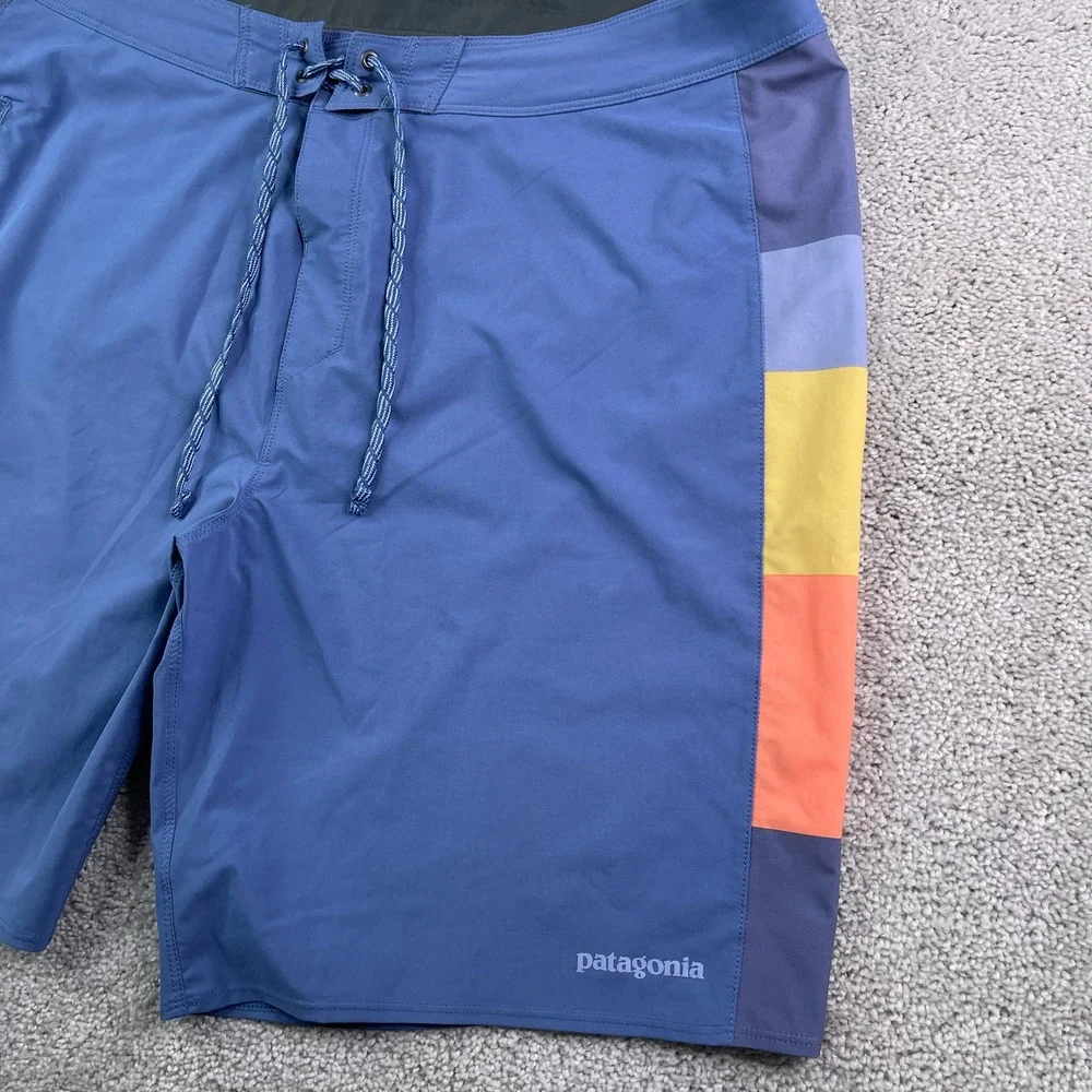 Patagonia Board Shorts Mens 38 Blue Hydro Series Swim Trunks Beach Pool Outdoor